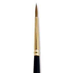 Silver Brush Renaissance Red Sable Brush - Round, Short Handle, Size 2 close up