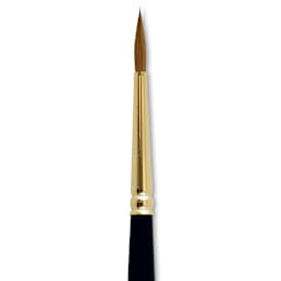 Silver Brush Renaissance Red Sable Brush - Round, Short Handle, Size 4 close up