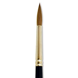 Silver Brush Renaissance Red Sable Brush - Round, Short Handle, Size 8 close up