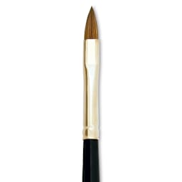 Silver Brush Renaissance Red Sable Brush - Cat's Tongue, Short Handle, Size 6 close up