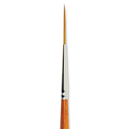 Silver Brush Golden Natural Brush - Script Liner, Short Handle, Size 0 close up