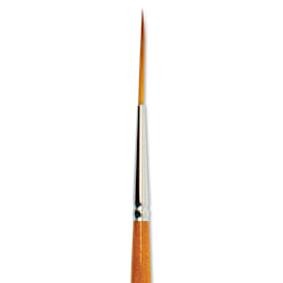 Silver Brush Golden Natural Brush - Script Liner, Short Handle, Size 2 close up