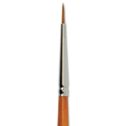 Silver Brush Golden Natural Brush - Round, Short Handle, Size 0 close up