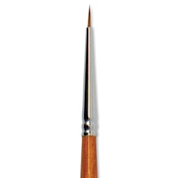 Silver Brush Golden Natural Brush - Round, Short Handle, 5/0 close up