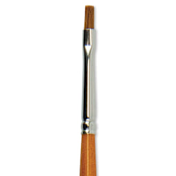 Silver Brush Golden Natural Brush - Shader, Short Handle, Size 2 close up