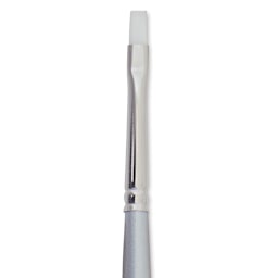 Silver Brush Silverwhite Synthetic Brush - Bright, Short Handle, Size 2 close up