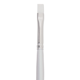 Silver Brush Silverwhite Synthetic Brush - Bright, Short Handle, Size 6 close up