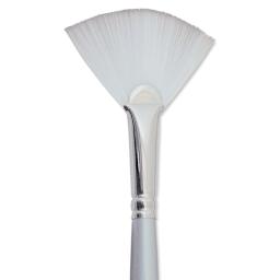 Silver Brush Silverwhite Synthetic Brush - Fan, Short Handle, Size 6 close up