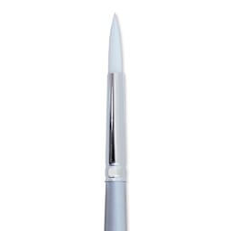 Silver Brush Silverwhite Synthetic Brush - Round, Short Handle, Size 8 close up