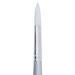 Silver Brush Silverwhite Synthetic Brush - Round, Short Handle, Size 12 close up