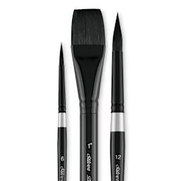 Silver Brush Black Velvet Watercolor Brush Set - Basics, Set of 3