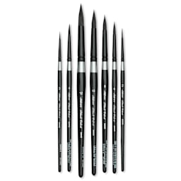 Silver Brush Black Velvet Watercolor Brush Set - Must Have Rounds, Set of 7