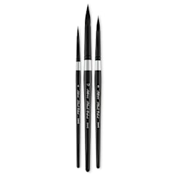 Silver Brush Black Velvet Watercolor Brush Set - Susan Louise Moyer Set, Set of 3