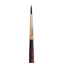 Princeton Neptune Synthetic Squirrel Brush - Round, Short Handle, Size 2 close up