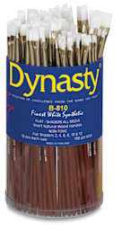 
Finest White Synthetic Flat Shader, 108 Brush Assortment Short Handle Outside of Package