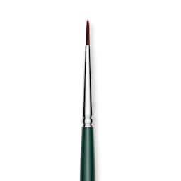 Silver Brush Ruby Satin Synthetic Brush - Round, Size 1, Short Handle close-up
