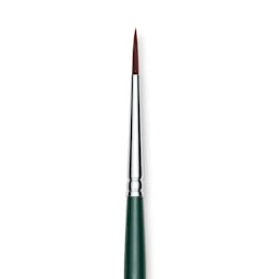 Silver Brush Ruby Satin Synthetic Brush - Round, Size 2, Short Handle close-up