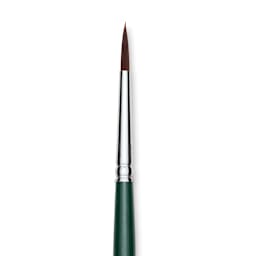 Silver Brush Ruby Satin Synthetic Brush - Round, Size 4, Short Handle close-up
