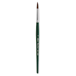 Silver Brush Ruby Satin Synthetic Brush - Round, Size 8, Short Handle
