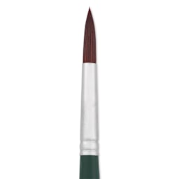 Silver Brush Ruby Satin Synthetic Brush - Round, Size 10, Short Handle, close-up