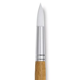 Grumbacher Bristlette Brush - Round, Long Handle, Size 10 close up