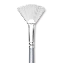 Liquitex Basics Synthetic Brush - Fan, Long Handle, Size 6, close-up