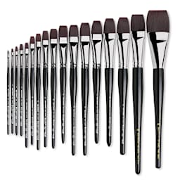 Da Vinci Top Acryl Synthetic Brushes- Assorted sizes of Short Handle Bright Brushes shown
