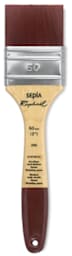 Raphaël Sepia Flat Brushes - Single Flat Brush shown upright
