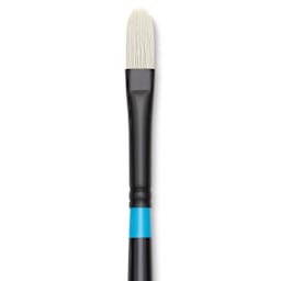 Princeton Series 6500 Aspen Synthetic Brush - Size 4, Filbert, Long Handle, close up