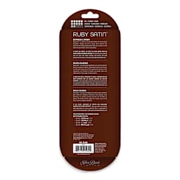 Silver Brush Ruby Satin Synthetic Brushes - Basics, Set of 4, Short Handle (back of package)