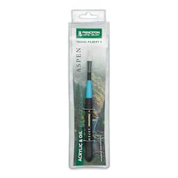 Princeton Aspen Series 6500 Synthetic Travel Brush - Filbert, Size 4 front of package