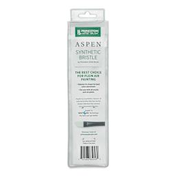Princeton Aspen Series 6500 Synthetic Travel Brush - Angle Bright, Size 6 back of package