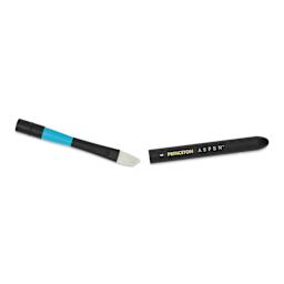 Princeton Aspen Series 6500 Synthetic Travel Brush - Angle Bright, Size 6 cap separated from brush