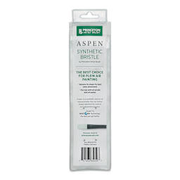 Princeton Aspen Series 6500 Synthetic Travel Brush - Flat, Size 6 back of package