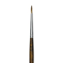 Silver Brush Monza Synthetic Mongoose Artist Brush - Long Handle, Round, Size 0 (close up)