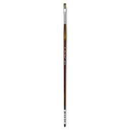 Silver Brush Monza Synthetic Mongoose Artist Brush - Long Handle, Flat, Size 4