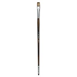 Silver Brush Monza Synthetic Mongoose Artist Brush - Long Handle, Flat, Size 12