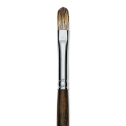 Silver Brush Monza Synthetic Mongoose Artist Brush - Long Handle, Filbert, Size 6 (close up)