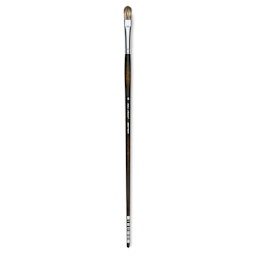 Silver Brush Monza Synthetic Mongoose Artist Brush - Long Handle, Filbert, Size 8
