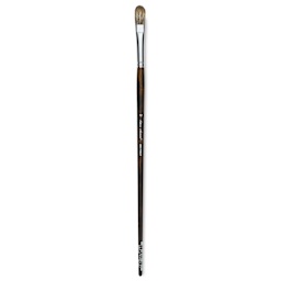 Silver Brush Monza Synthetic Mongoose Artist Brush - Long Handle, Filbert, Size 12