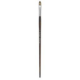 Silver Brush Monza Synthetic Mongoose Artist Brush - Long Handle, Cat's Tongue, Size 4