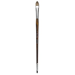 Silver Brush Monza Synthetic Mongoose Artist Brush - Long Handle, Cat's Tongue, Size 8