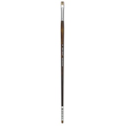 Silver Brush Monza Synthetic Mongoose Artist Brush - Long Handle, Short Bright, Size 6
