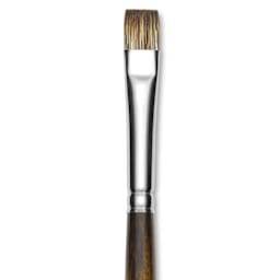 Silver Brush Monza Synthetic Mongoose Artist Brush - Long Handle, Short Bright, Size 10 close-up