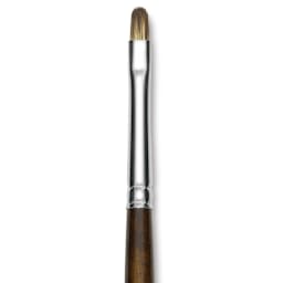 Silver Brush Monza Synthetic Mongoose Artist Brush - Long Handle, Short Filbert, Size 2 (close up)
