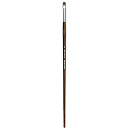 Silver Brush Monza Synthetic Mongoose Artist Brush - Long Handle, Short Filbert, Size 6