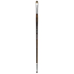 Silver Brush Monza Synthetic Mongoose Artist Brush - Long Handle, Short Filbert, Size 8