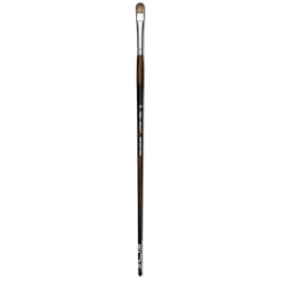 Silver Brush Monza Synthetic Mongoose Artist Brush - Long Handle, Short Filbert, Size 10