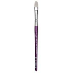 Silver Brush Silver Silk 88 Synthetic Brush - Short Handle, Oval Crescent, Size 1/2"