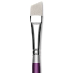 Silver Brush Silver Silk 88 Synthetic Brush - Short Handle, Angle, Size 1/2", close-up
